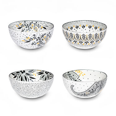Sara Miller Artisanne Noir Set of 4 Rice Bowls Sara Miller Artisanne Noir Set of 4 Rice Bowls